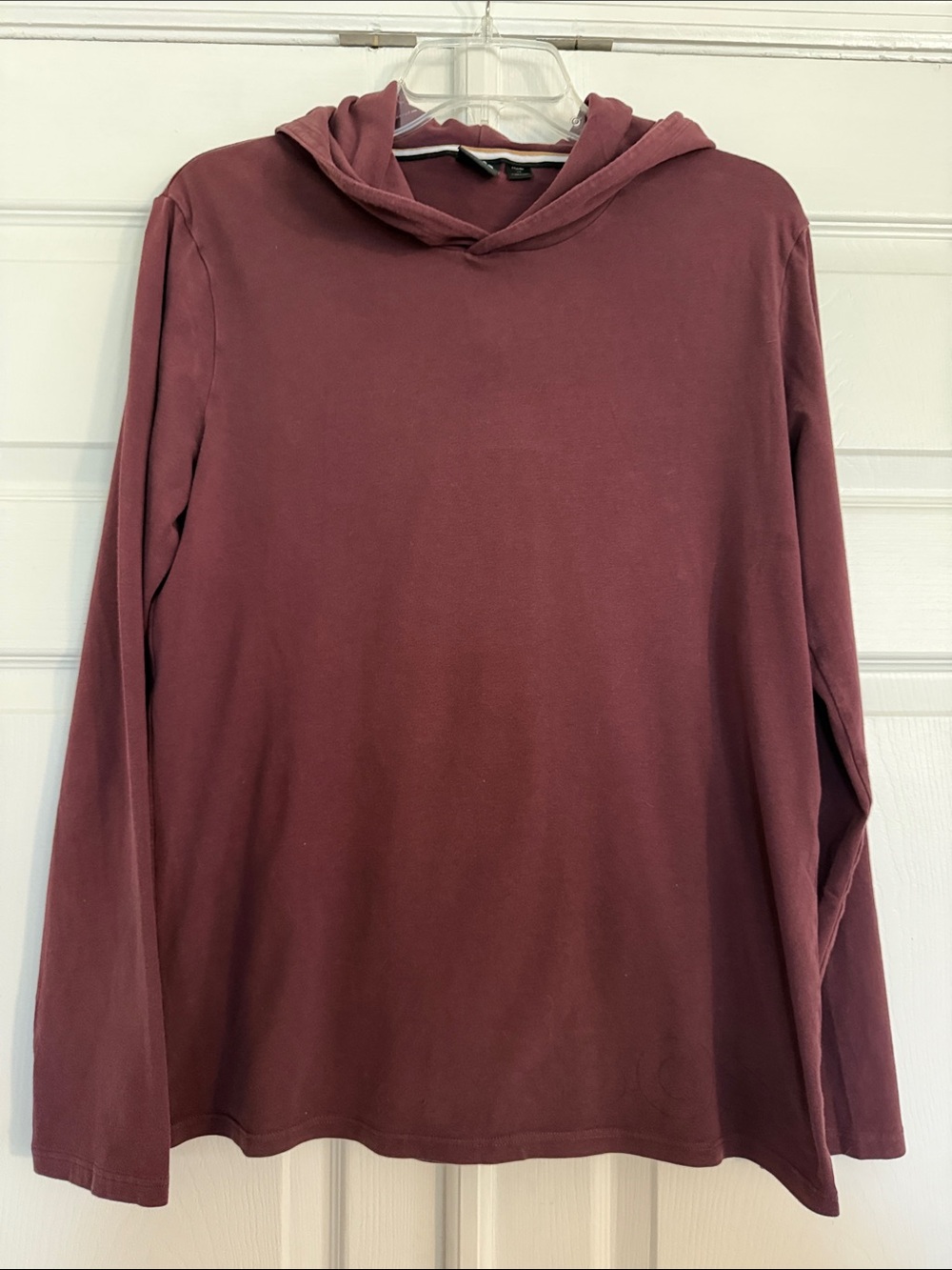 Boss Long Sleeve Hooded Tee in Dusty Mauve